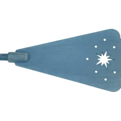 Pyramiden-Flugel Aus Holz, Lackiert Stahlblau