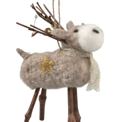 Rentier Mit Schal Aus Filz
