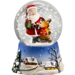 Schneekugel "Santas Rentier"