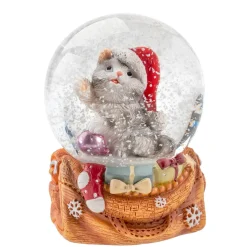 Schneekugel "Weihnachtskatze"