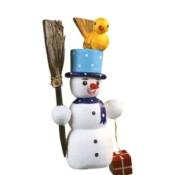 Schneemann Mit Vogel