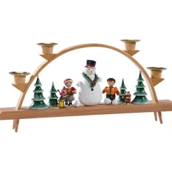 Schwibbögen "Schneemann Mit Kinder"
