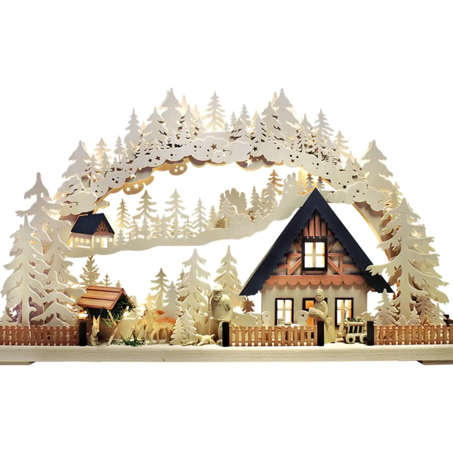 Schwibbögen "Waldidylle", 230V Mit Usb A-Anschluss