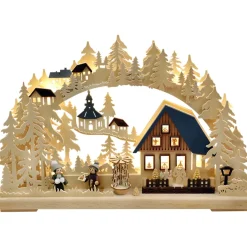 Schwibbögen "Weihnacht In Seiffen", 115V Mit Usb A-Anschluss