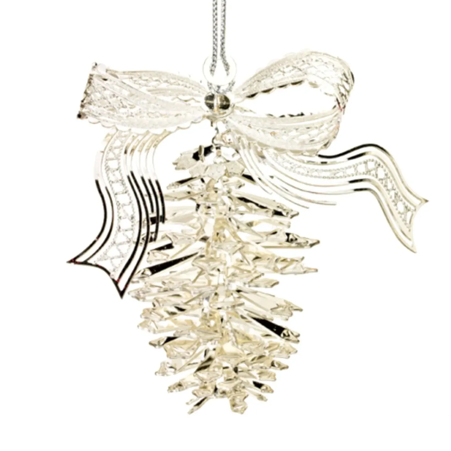 Tannenzapfen, Versilbert