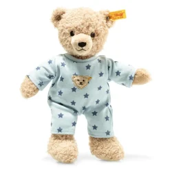Teddybar-Junge Mit Schlafanzug, Blau (25 Cm)