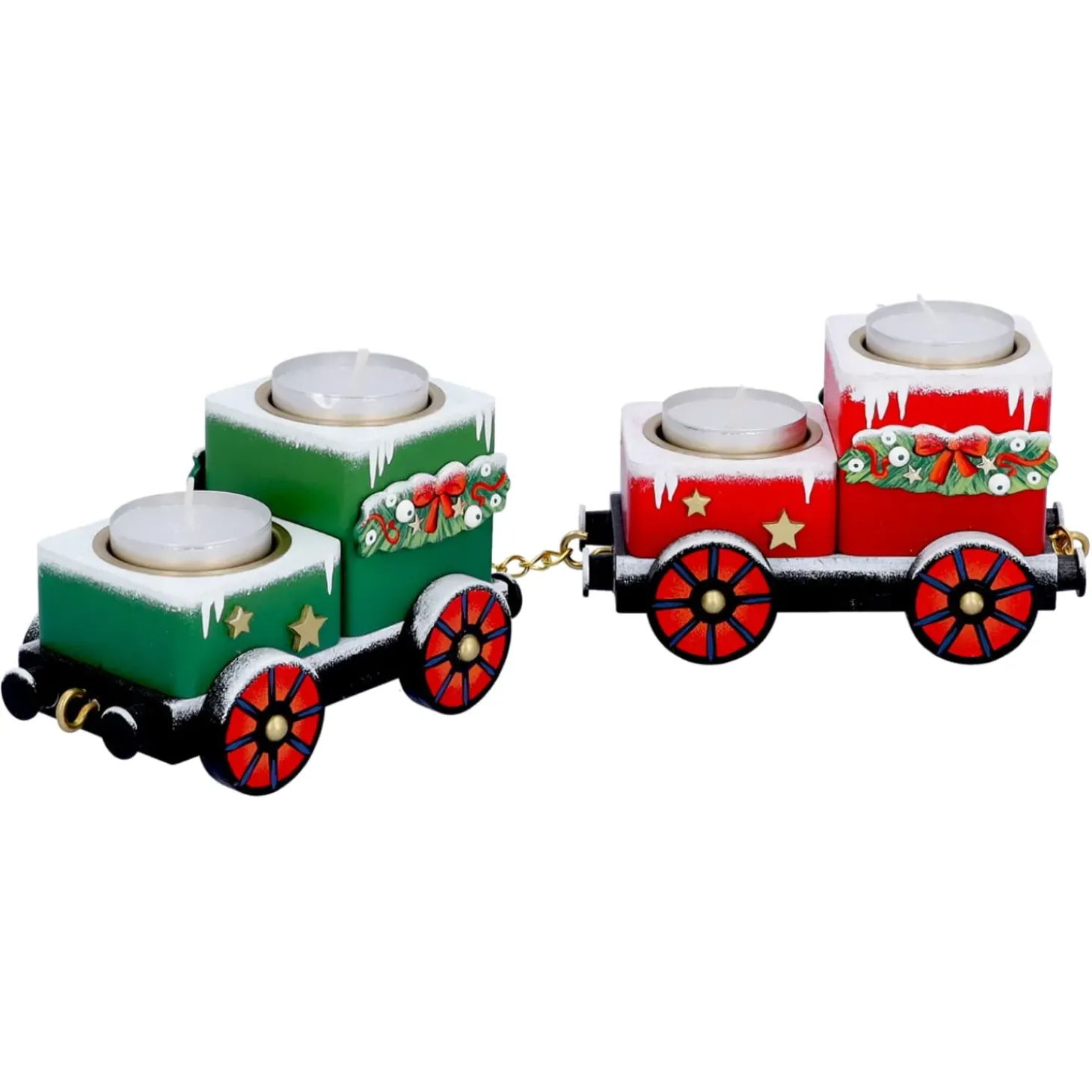 Teelichthalter "Waggons-Weihnachtsreise"