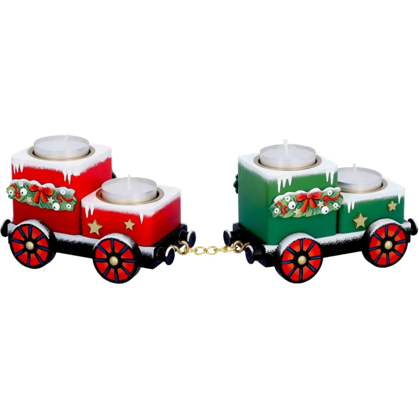 Teelichthalter "Waggons-Weihnachtsreise"