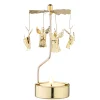Teelicht-Karussell "Himmlische Boten", Gold