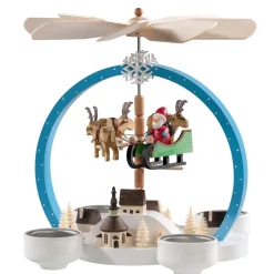 Teelicht-Pyramide Weihnachtszauber Bunt