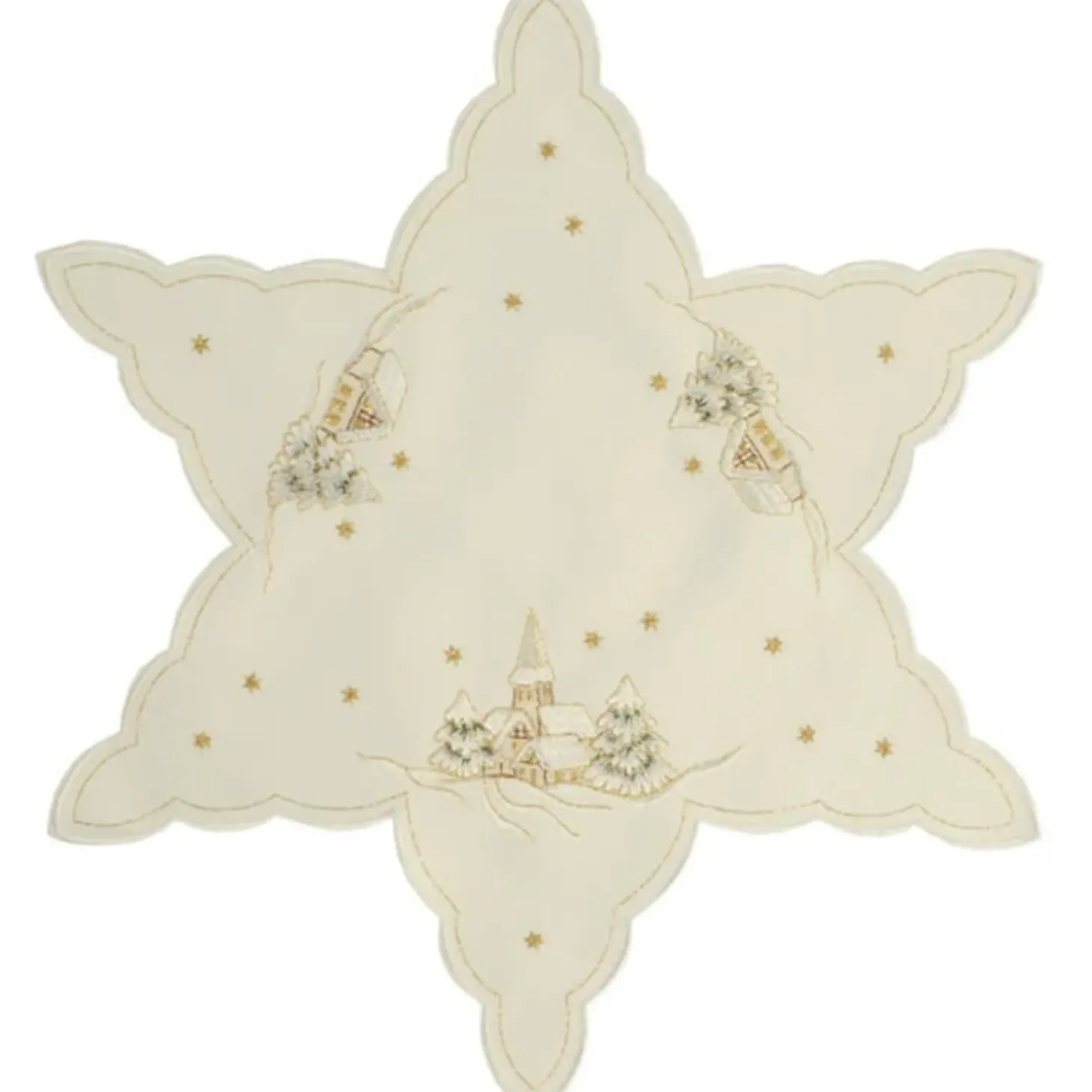 Tischdecke "Winterdorf" R 25 Cm