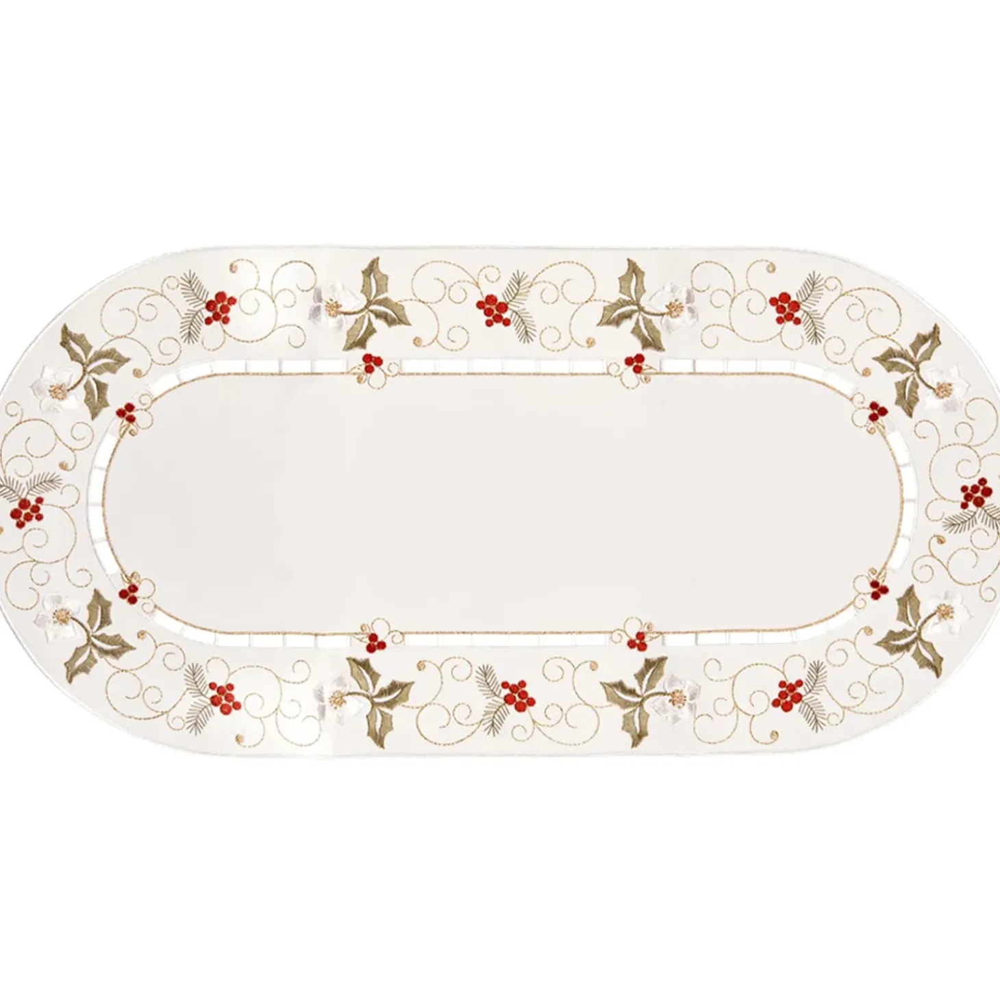 Tischlaufer "Christrose Weis" 25X58Cm