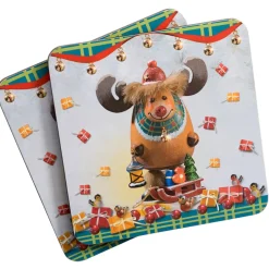 Untersetzer "Rudi, Der Weihnachtselch", 4Er Set