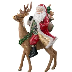 Weihnachtsmann Auf Rentier