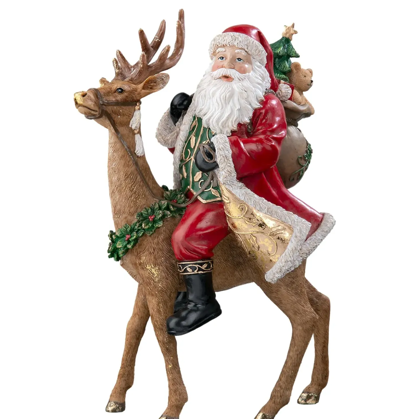 Weihnachtsmann Auf Rentier