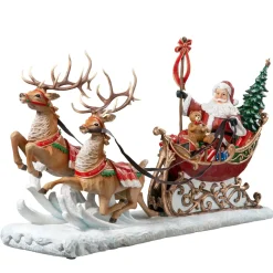Weihnachtsmann Im Rentierschlitten