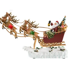 Weihnachtsmann Im Rentierschlitten