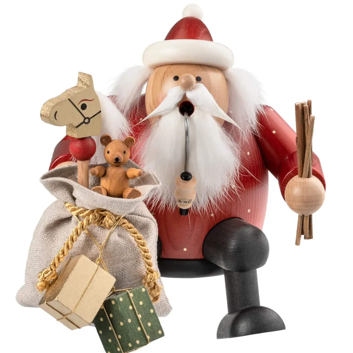 Weihnachtsmann Mit Geschenkesack, Rauchermannchen