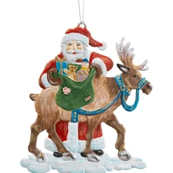 Weihnachtsmann Mit Rentier