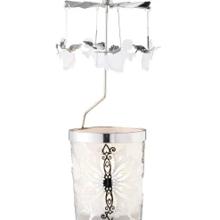 Windlicht-Karussell "Engel", Silber