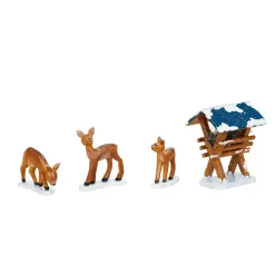 Winterkinder Futterkrippe Mit 3 Rehen