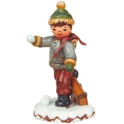 Winterkinder Schuljunge