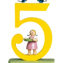 Zahl "5" Madchen Mit Kranz